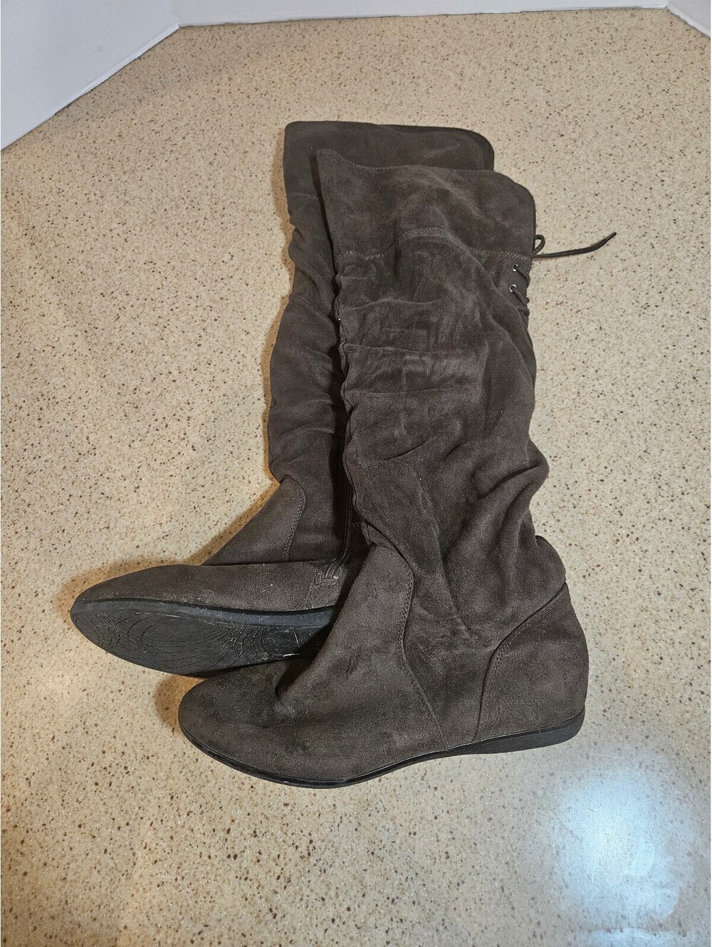Aldo Taupe slouch knee high boots